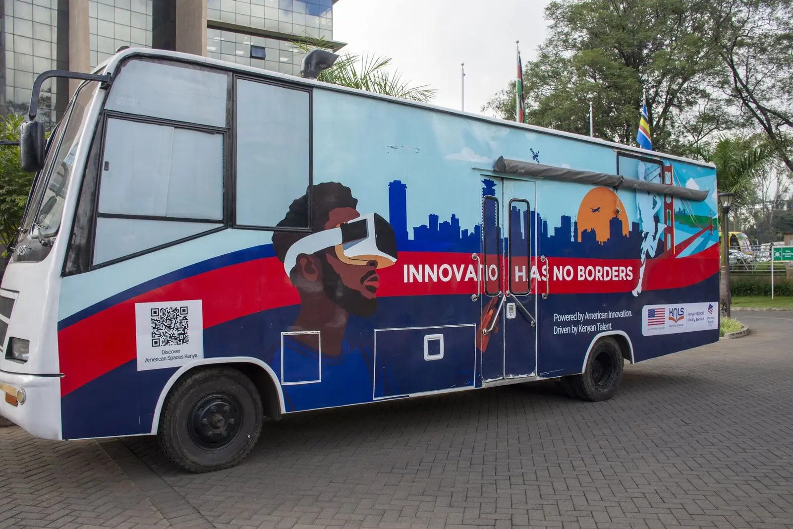 KNLS mobile library bus supporting community outreach