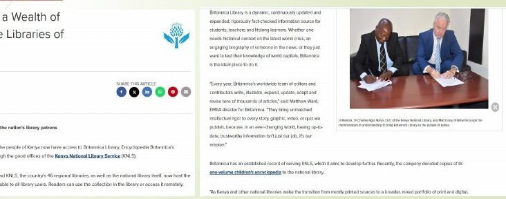 KNLS, Britannica library partnership
