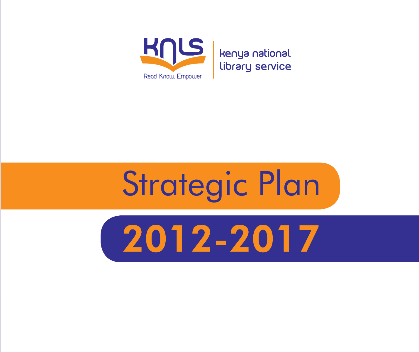 KNLS Strategic Plan 2012-2017 cover